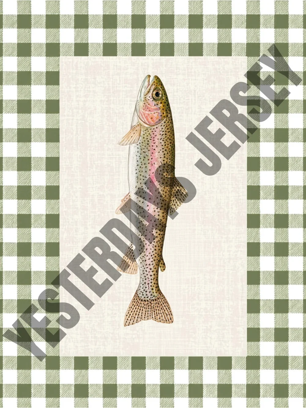 8x10 Rustic Trout Wall Decor Prints